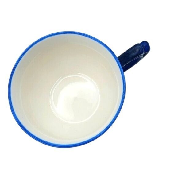 Godinger Blue & White Floral Porcelain Teacup and Saucer Ashley Grace Collection - Picture 7 of 9